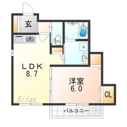 レユシール金田Ⅰの物件間取画像